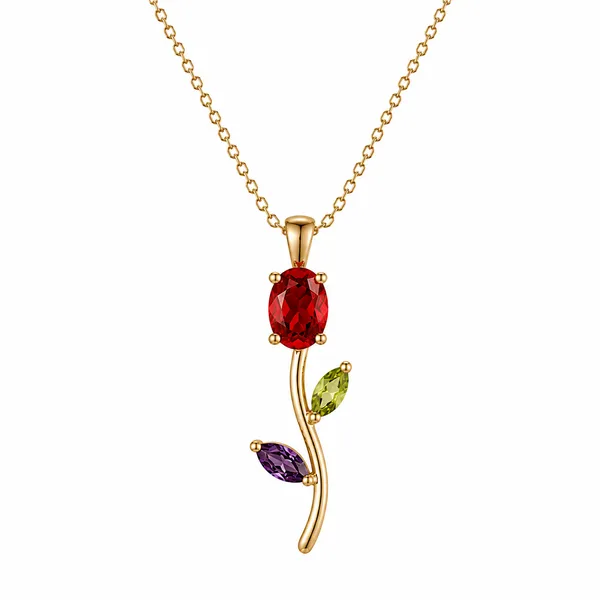 Gold_Alloy_Red_Stone_Vine_Pendant_Necklace_For_Women