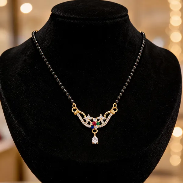 Black_Gold_Tone_Beaded_Mangalsutra_Necklace_For_Women