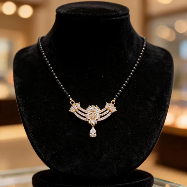 Black_Gold_Tone_Stone_Studded_Drop_Mangalsutra_Necklace_For_Women