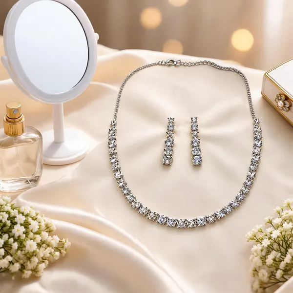Silver_American_Diamond_Crystal_Necklace_And_Earrings_Set_For_Women