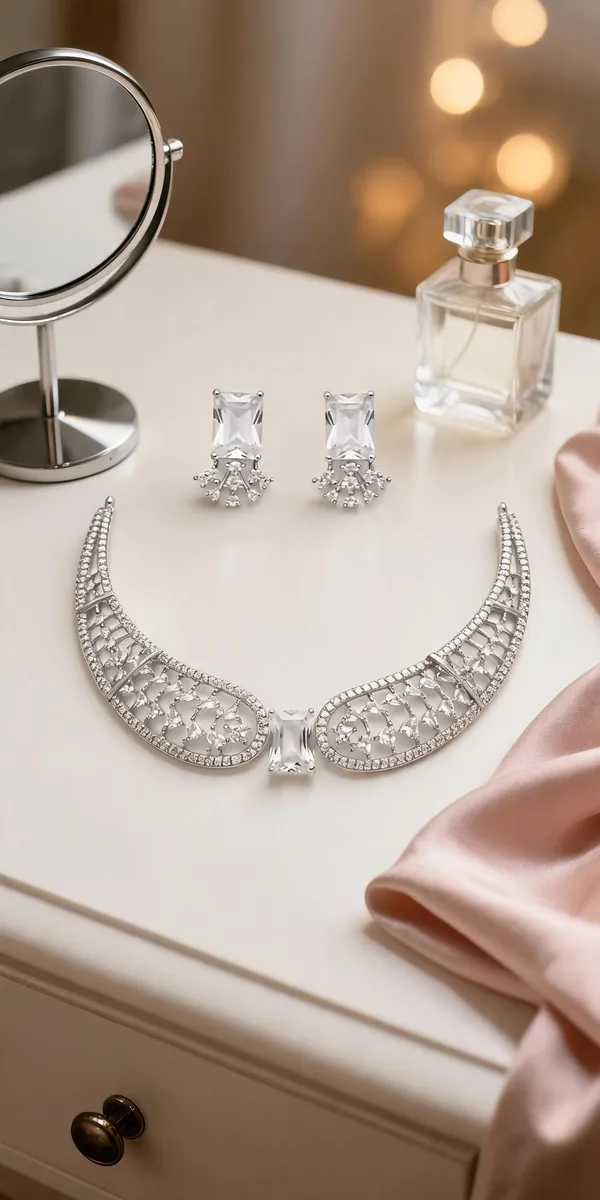Silver_Alloy_Crystal_Stone_Necklace_And_Earrings_Set_For_Women