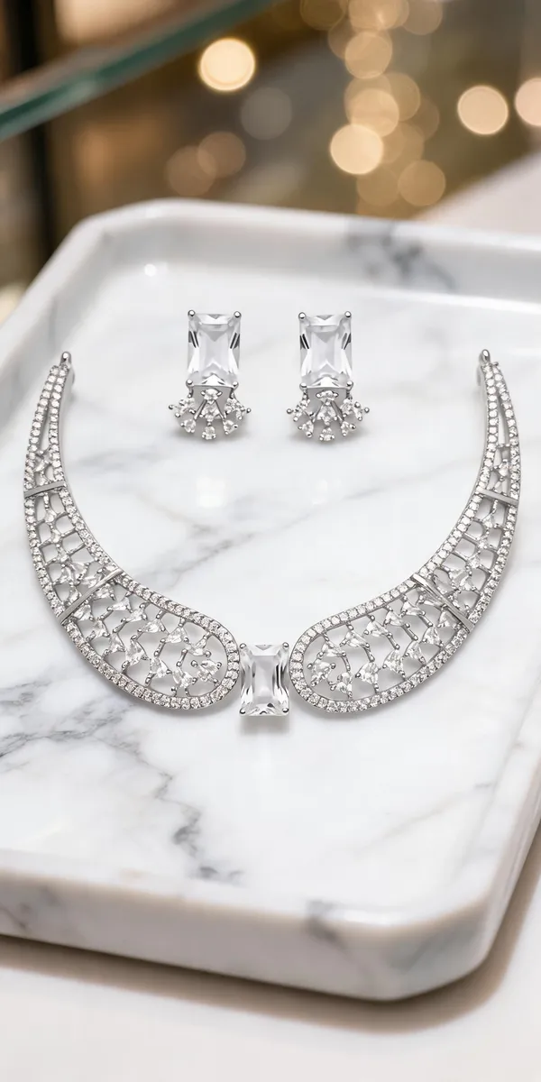 Silver_Alloy_Crystal_Stone_Necklace_And_Earrings_Set_For_Women