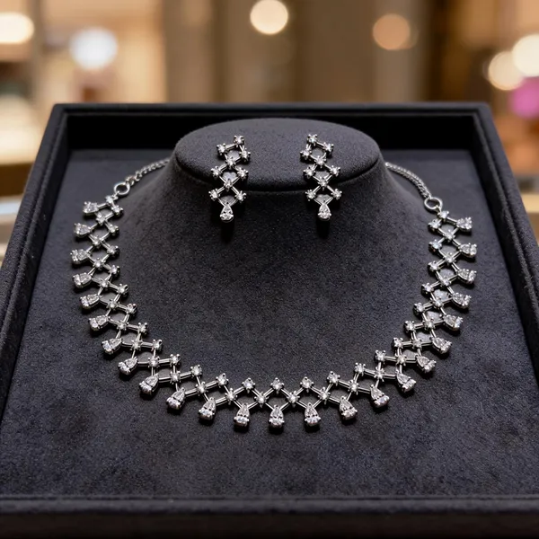 Silver_Alloy_Crystal_Linked_Statement_Necklace_And_Earrings_Set_For_Women