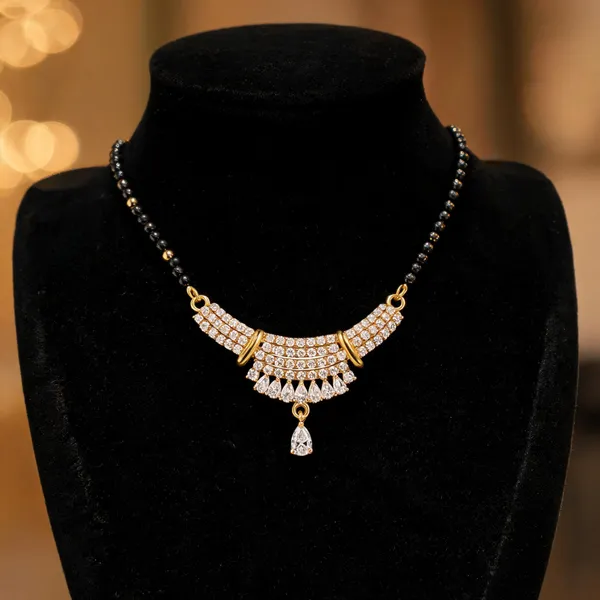 Gold_And_Black_Alloy_Stone-Studded_Teardrop_Mangalsutra_Necklace_For_Women