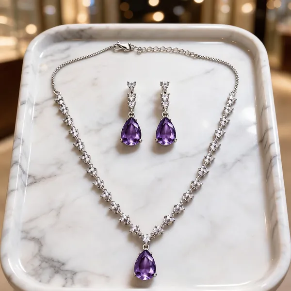 Purple_American_Diamond_Teardrop_Necklace_And_Earrings_Set_For_Women