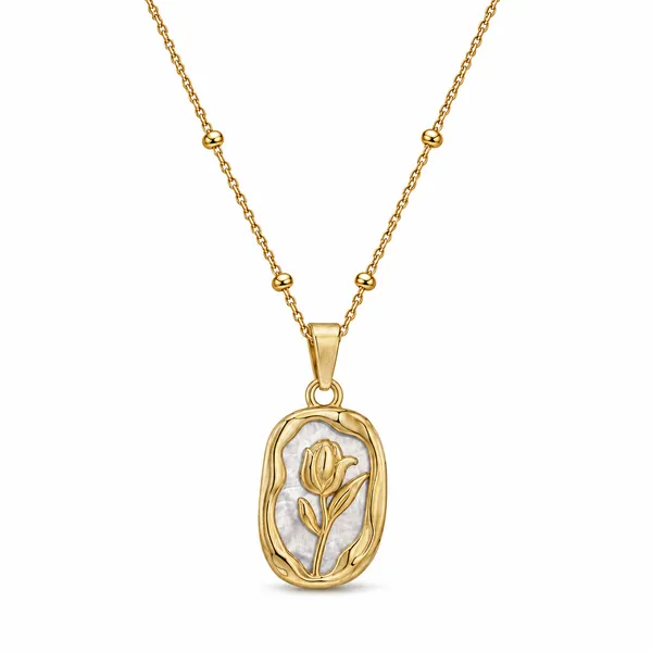 Gold_Alloy_Floral_Oval_Pendant_Necklace_For_Women