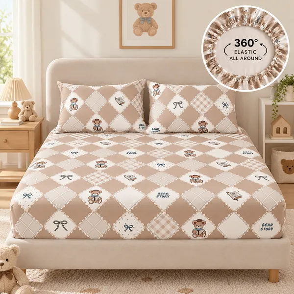 400-TC_Bear_Story_360°_Fitted_Bedsheet