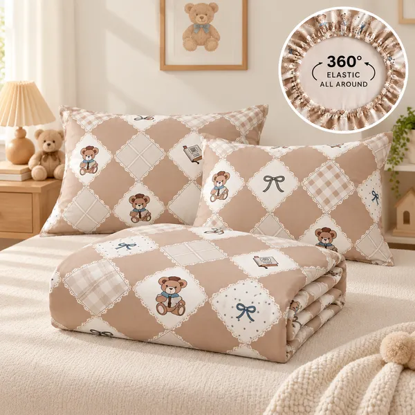 400-TC_Bear_Story_360°_Fitted_Bedsheet