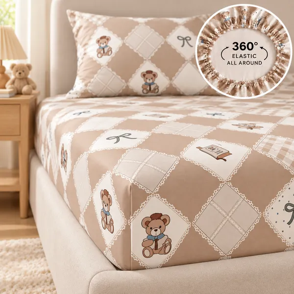 400-TC_Bear_Story_360°_Fitted_Bedsheet