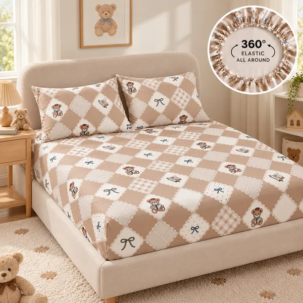 400-TC_Bear_Story_360°_Fitted_Bedsheet