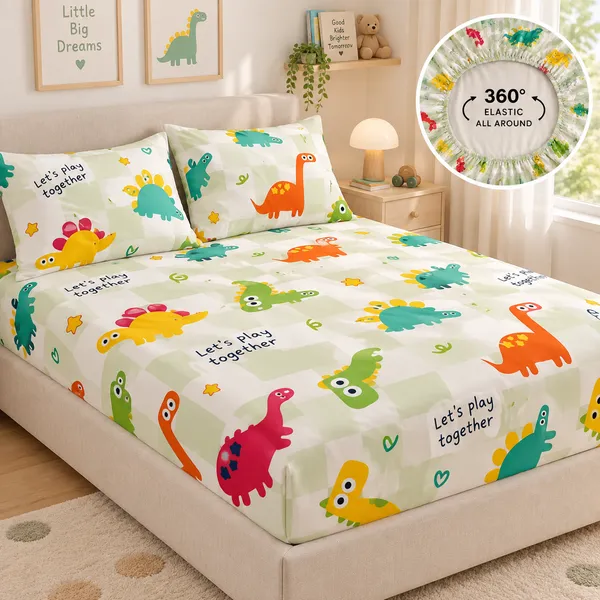 400-TC_Dino_Play_360°_Fitted_Bedsheet