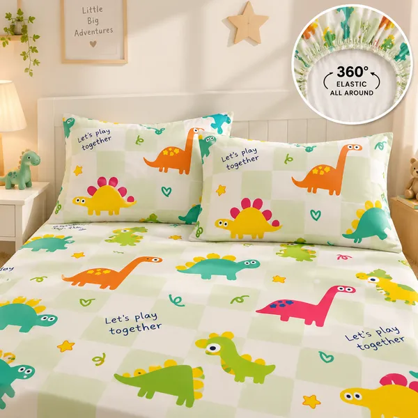 400-TC_Dino_Play_360°_Fitted_Bedsheet