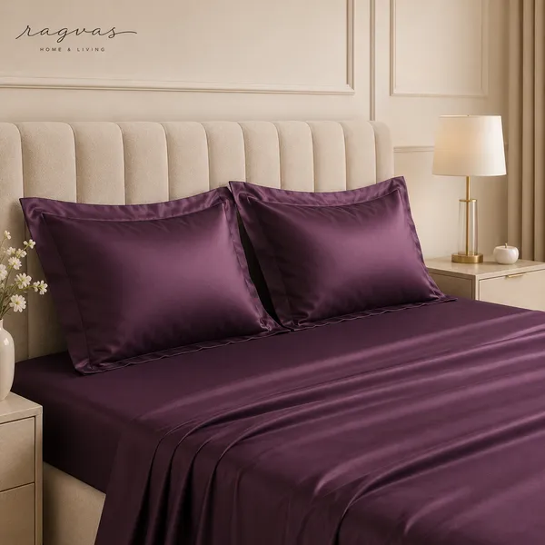 500_TC_Cooling_Silk_Cotton_King_Size_Bedsheet_Set_–_108×108_Inches_|_1_Bedsheet_+_2_Pillow_Covers
