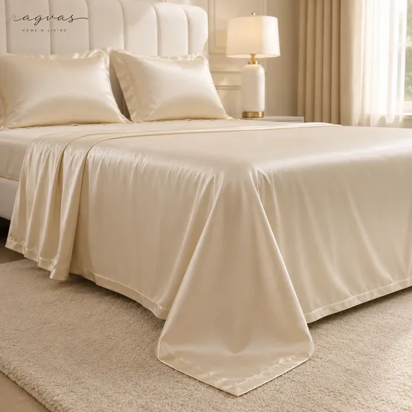 500_TC_Cooling_Silk_Cotton_King_Size_Bedsheet_Set_–_108×108_Inches_|_1_Bedsheet_+_2_Pillow_Covers