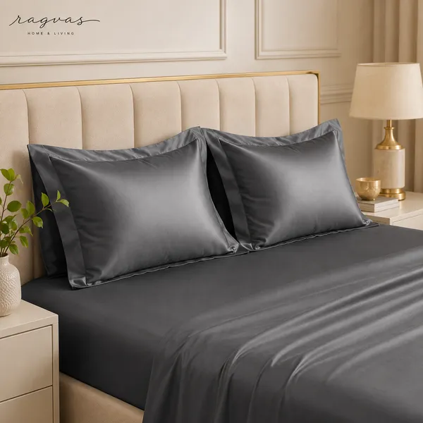 500_TC_Cooling_Silk_Cotton_King_Size_Bedsheet_Set_–_108×108_Inches_|_1_Bedsheet_+_2_Pillow_Covers