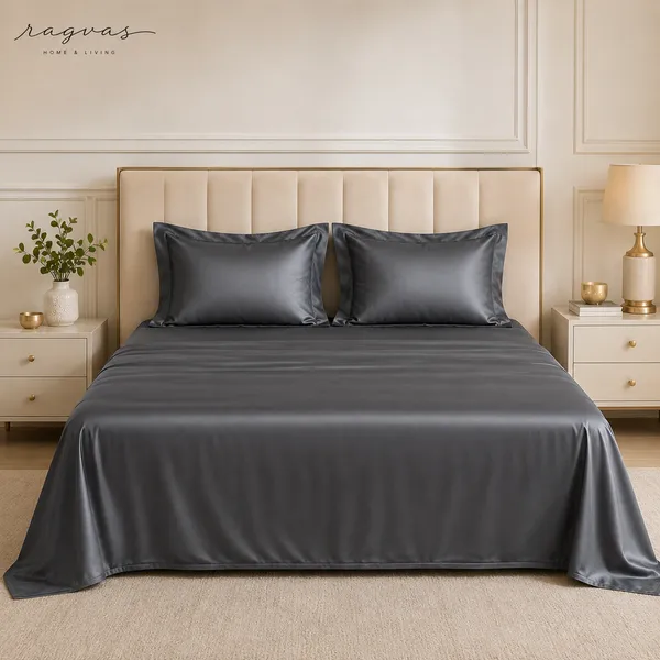 500_TC_Cooling_Silk_Cotton_King_Size_Bedsheet_Set_–_108×108_Inches_|_1_Bedsheet_+_2_Pillow_Covers