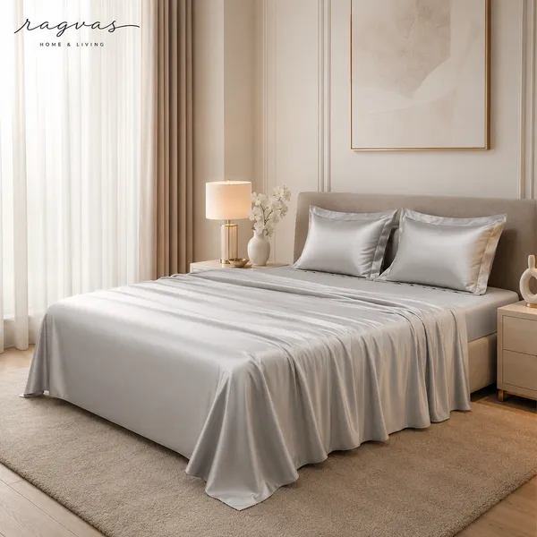 500_TC_Cooling_Silk_Cotton_King_Size_Bedsheet_Set_–_108×108_Inches_|_1_Bedsheet_+_2_Pillow_Covers