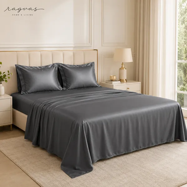 500_TC_Cooling_Silk_Cotton_King_Size_Bedsheet_Set_–_108×108_Inches_|_1_Bedsheet_+_2_Pillow_Covers