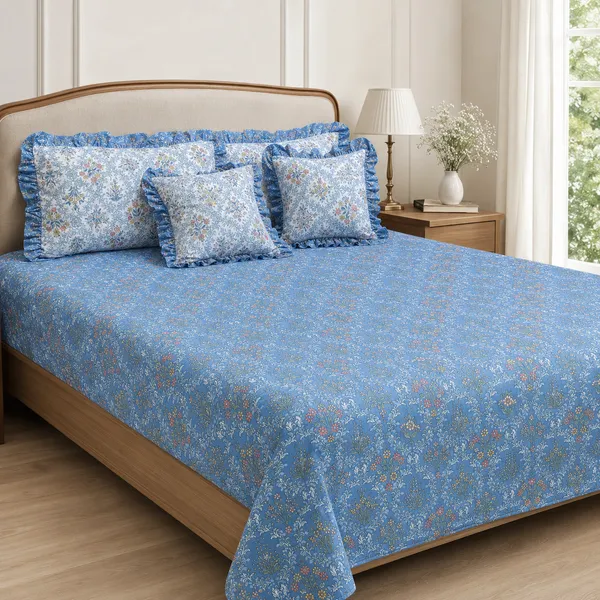 Soft_Blue_Cotton_5-Piece_Frill_Bedding_Set_For_Bedroom