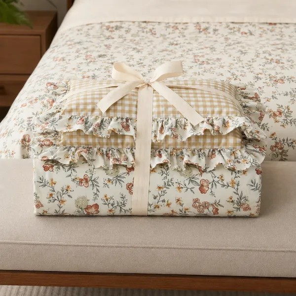Multicolor_Cotton_5-Piece_Frill_Bedding_Set_For_Bedroom