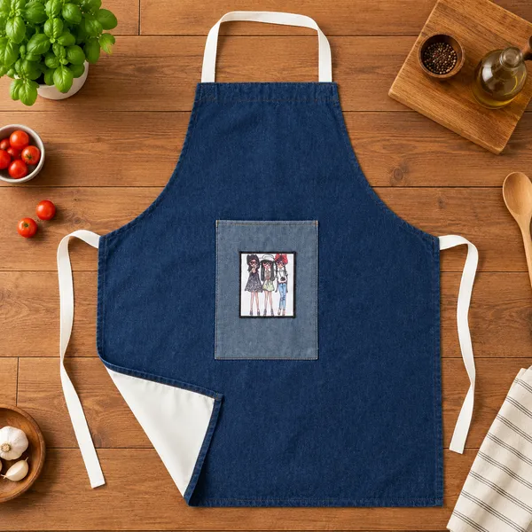 Classic_Blue_Denim_Waterproof_Apron_with_Front_Pocket