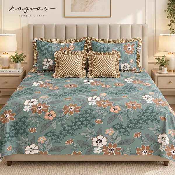 Cotton_5-Piece_Frill_Bedding_Set_For_Bedroom