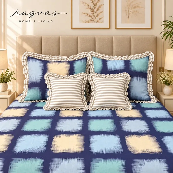 Cotton_5-Piece_Frill_Bedding_Set_For_Bedroom
