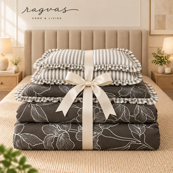 Cotton_5-Piece_Frill_Bedding_Set_For_Bedroom