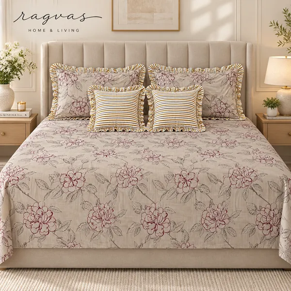 Cotton_5-Piece_Frill_Bedding_Set_For_Bedroom