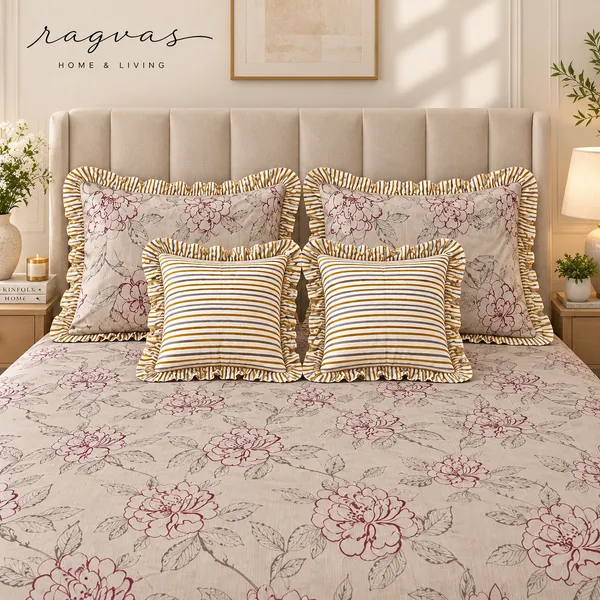 Cotton_5-Piece_Frill_Bedding_Set_For_Bedroom