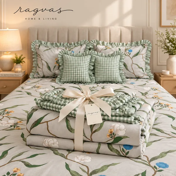 Cotton_5-Piece_Frill_Bedding_Set_For_Bedroom