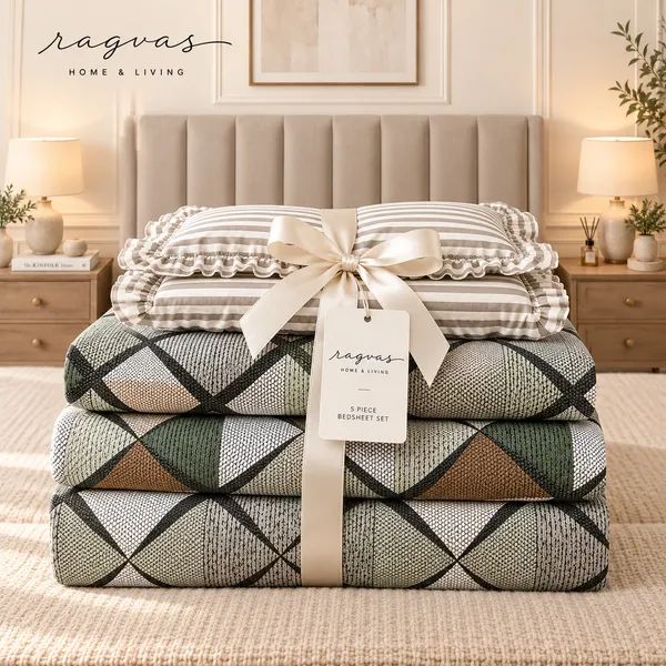 Cotton_5-Piece_Frill_Bedding_Set_For_Bedroom