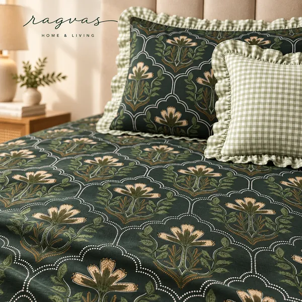 Cotton_5-Piece_Frill_Bedding_Set_For_Bedroom