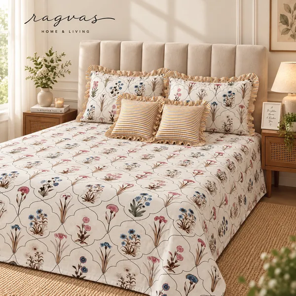 Cotton_5-Piece_Frill_Bedding_Set_For_Bedroom