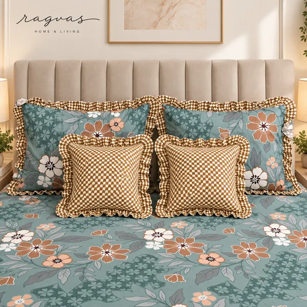 Cotton_5-Piece_Frill_Bedding_Set_For_Bedroom