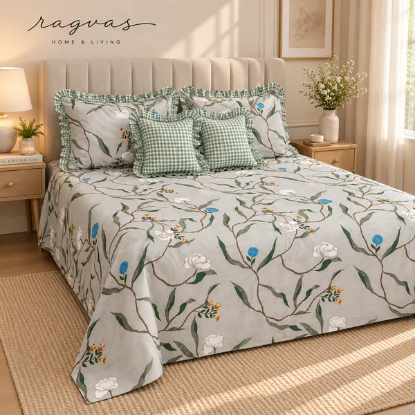 Cotton_5-Piece_Frill_Bedding_Set_For_Bedroom