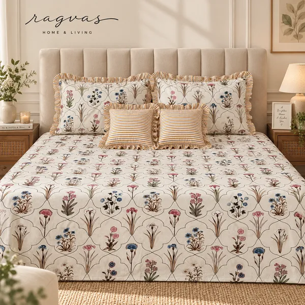 Cotton_5-Piece_Frill_Bedding_Set_For_Bedroom