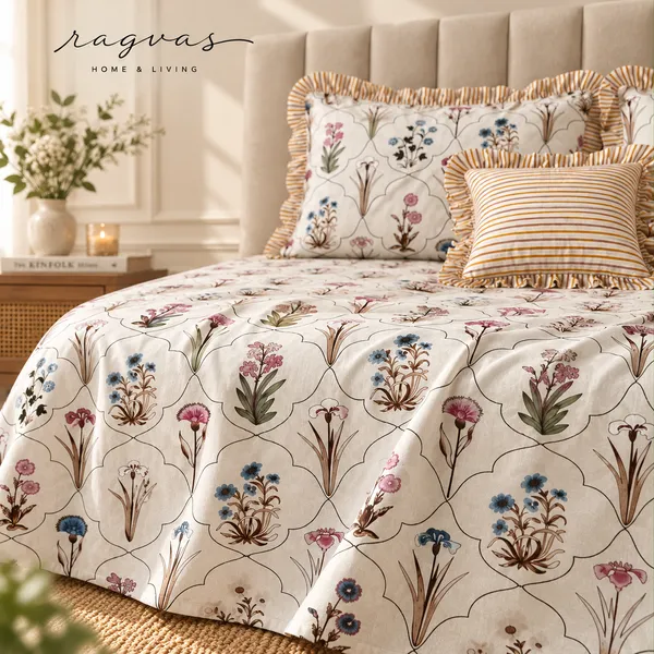 Cotton_5-Piece_Frill_Bedding_Set_For_Bedroom