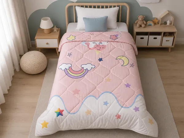 Pink_Cotton_Single_Bed_Comforter_For_Kids_Bedroom