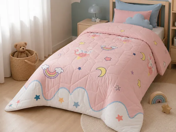 Pink_Cotton_Single_Bed_Comforter_For_Kids_Bedroom
