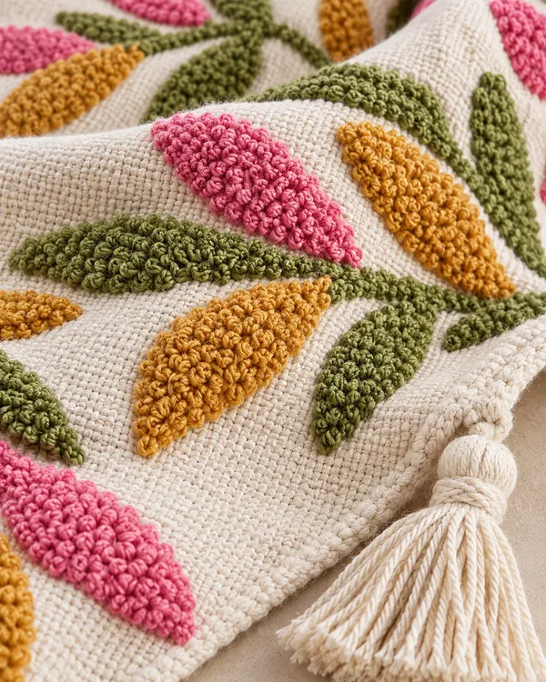 Elara_Botanical_Hand-Tufted_Cotton_Throw