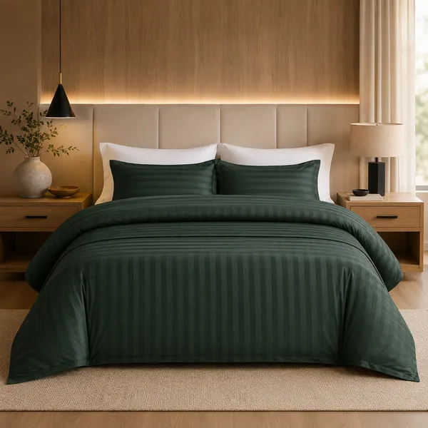 Deep_Forest_Green_Cotton_Bed_Sheet_Set_For_Bedroom