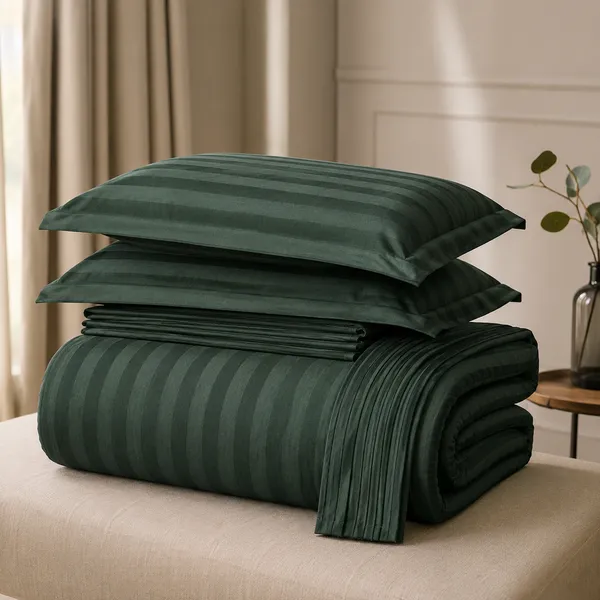 Deep_Forest_Green_Cotton_Bed_Sheet_Set_For_Bedroom