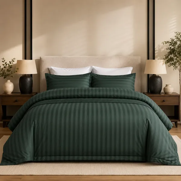Deep_Forest_Green_Cotton_Bed_Sheet_Set_For_Bedroom