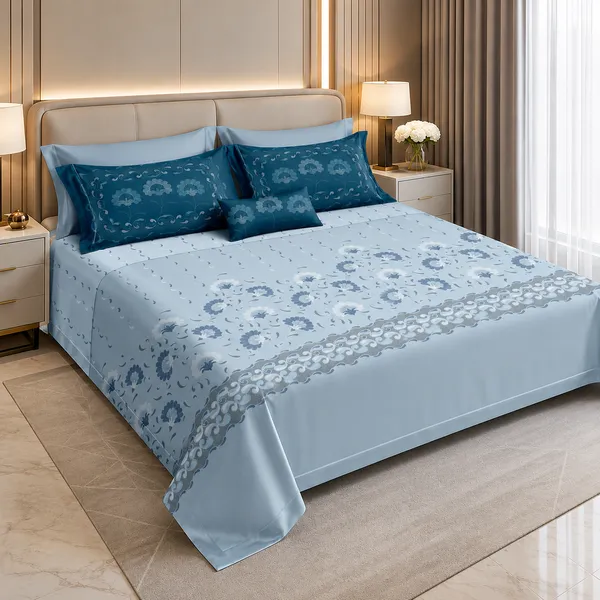 Multicolor_Cotton_300_Tc_Pure_Bedsheet_Set_For_Bedroom