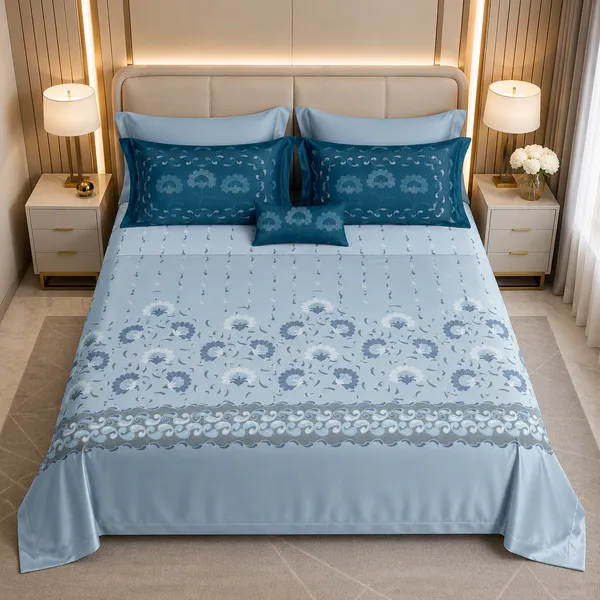 Multicolor_Cotton_300_Tc_Pure_Bedsheet_Set_For_Bedroom