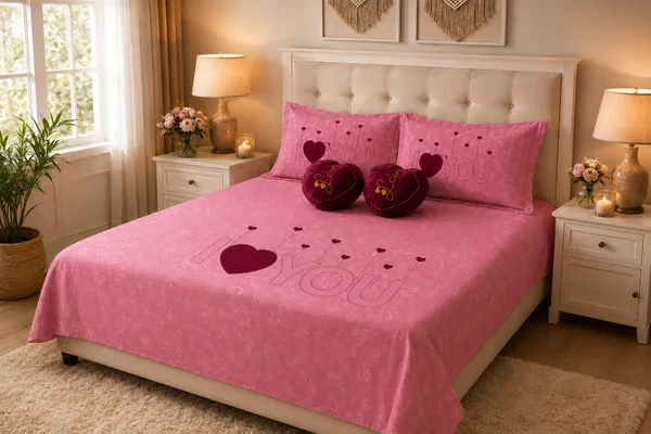 Red_Cotton_5-Piece_Bedding_Set_For_Bedroom