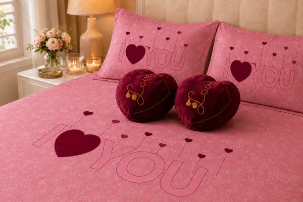 Red_Cotton_5-Piece_Bedding_Set_For_Bedroom