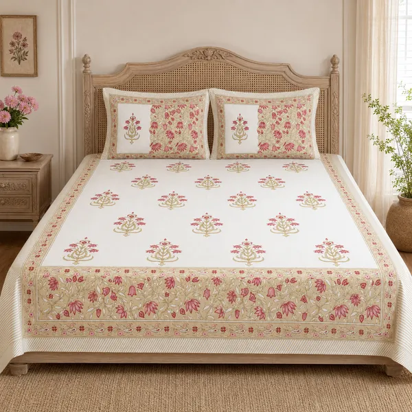 White_Cotton_Hand_Block_Bed_Sheet_Set_For_Bedroom