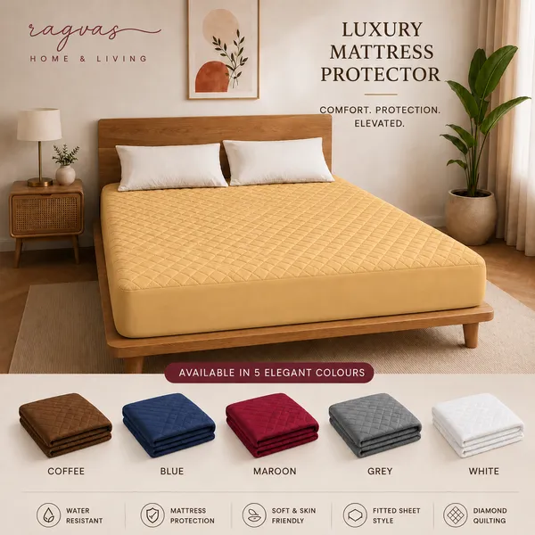 Golden_Beige_–_100%_Waterproof_Mattress_Protector_Heavy_Quilted
